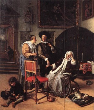 ヤン・ステーン Painting - 医師がオランダの風俗画家ヤン・ステーンを訪問